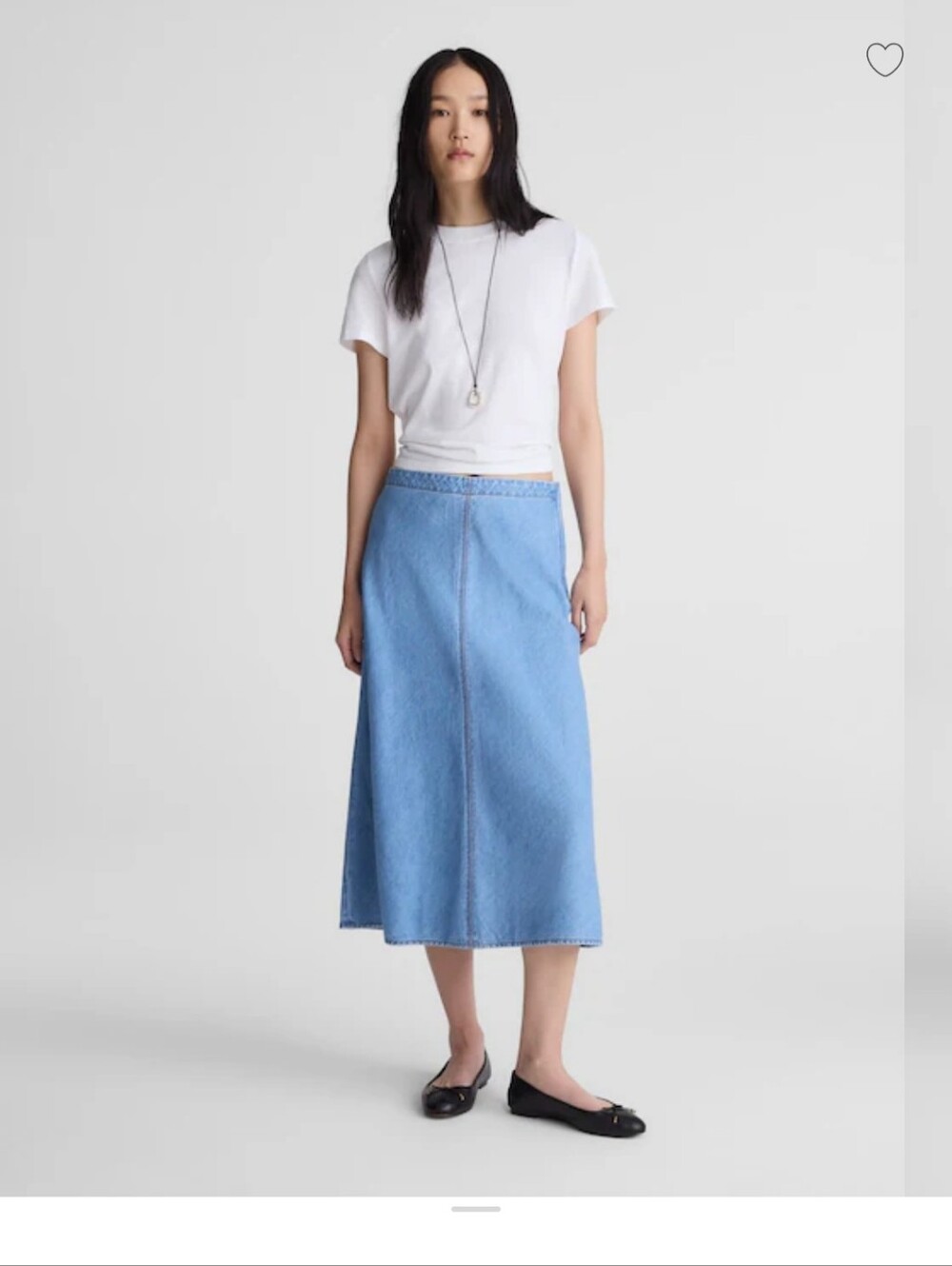 Madewell Denim Midi  Airy Denim Sz 32 14